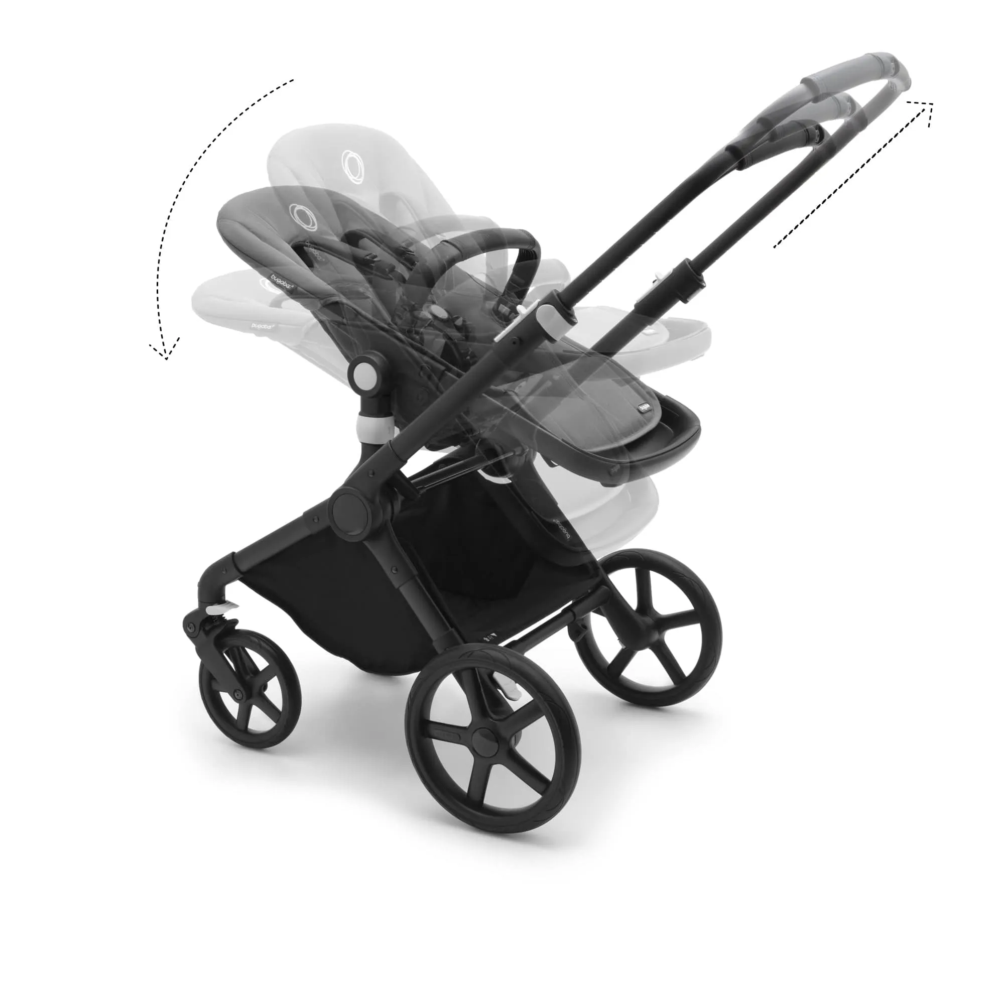 Bugaboo Fox Cub Cloud T Travel System - Black/Midnight Black