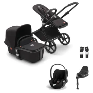 Bugaboo Fox Cub Cloud T Travel System - Black/Midnight Black