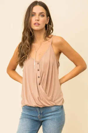 Button Down Bottom Twisted Tank