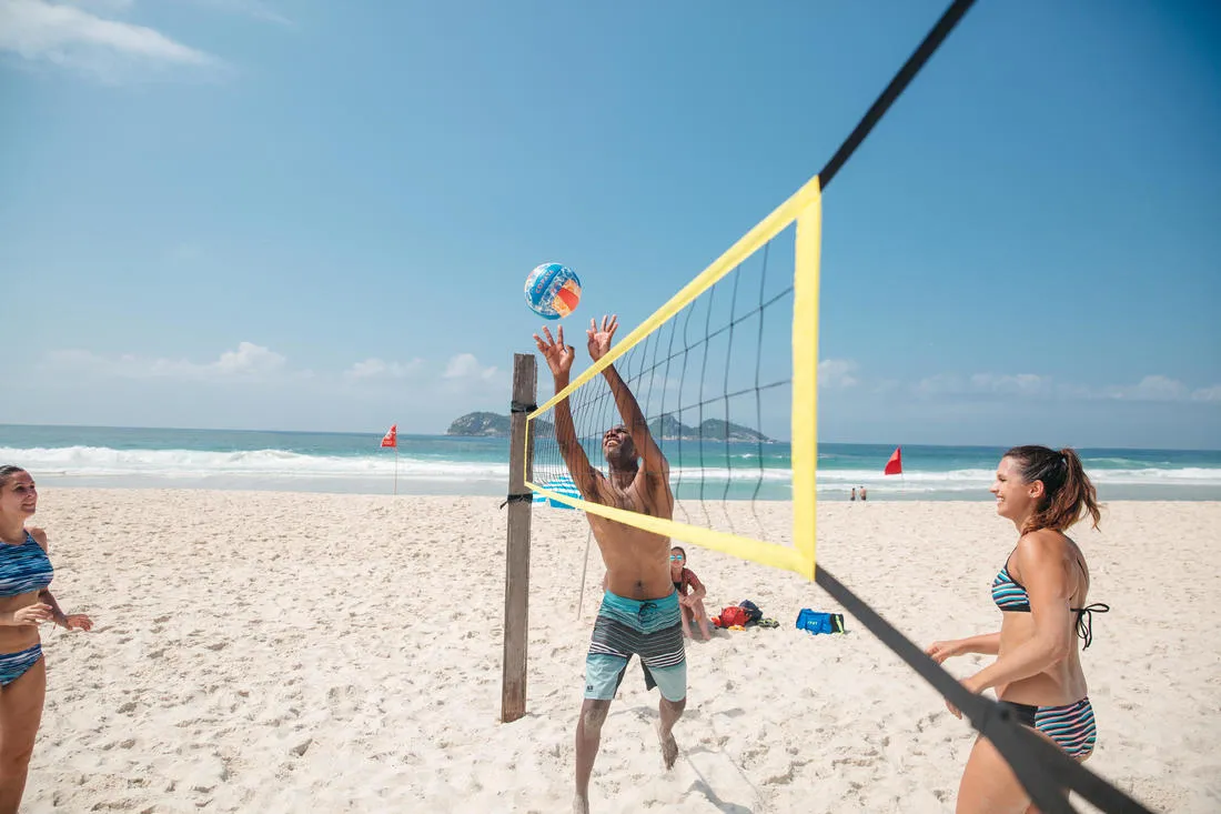 BV100 Beach Volleyball Net - Yellow