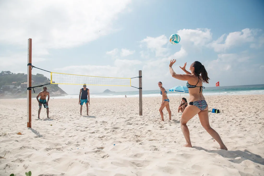 BV100 Beach Volleyball Net - Yellow