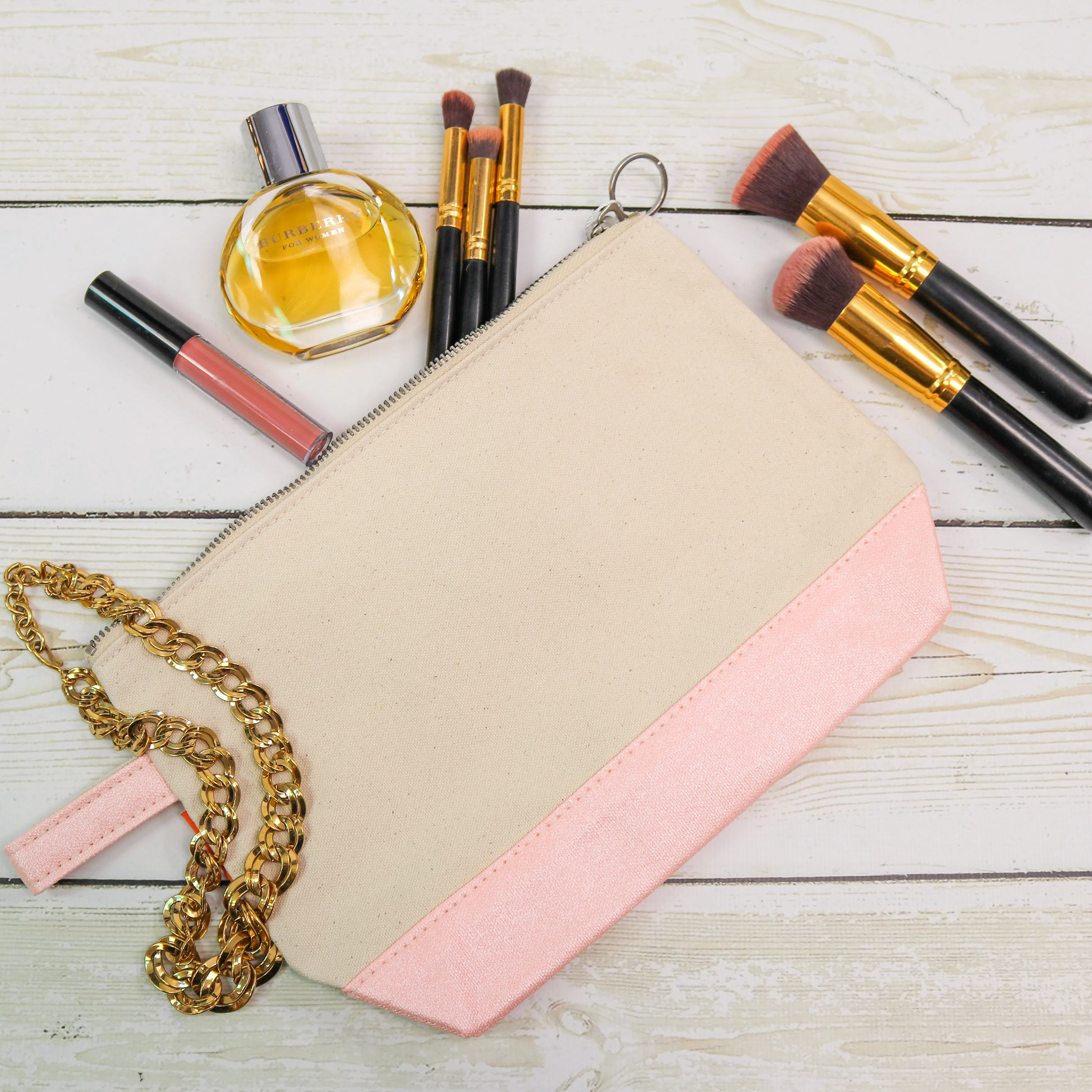 Canvas Makeup Bag - 8 Colors Available