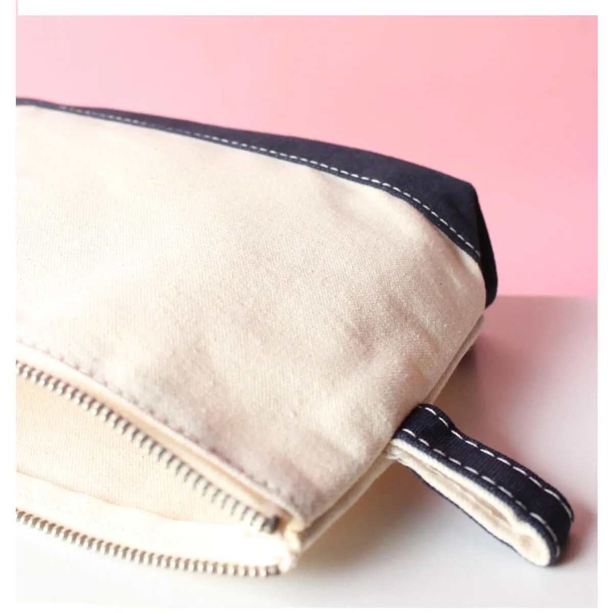 Canvas Makeup Bag - 8 Colors Available