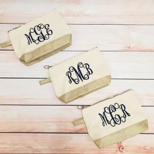 Canvas Makeup Bag - 8 Colors Available