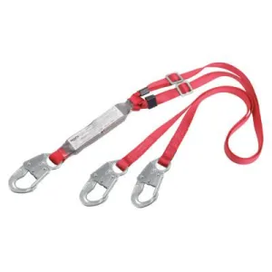 Capital Safety PRO Pack Adjustable 100 Tie-Off Shock Absorbing Lanyards, 6ft, Snaphook, 310lb, 1342250