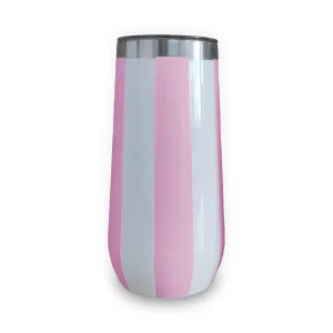 Champagne Tumbler (Pink & White Stripe) - Blank