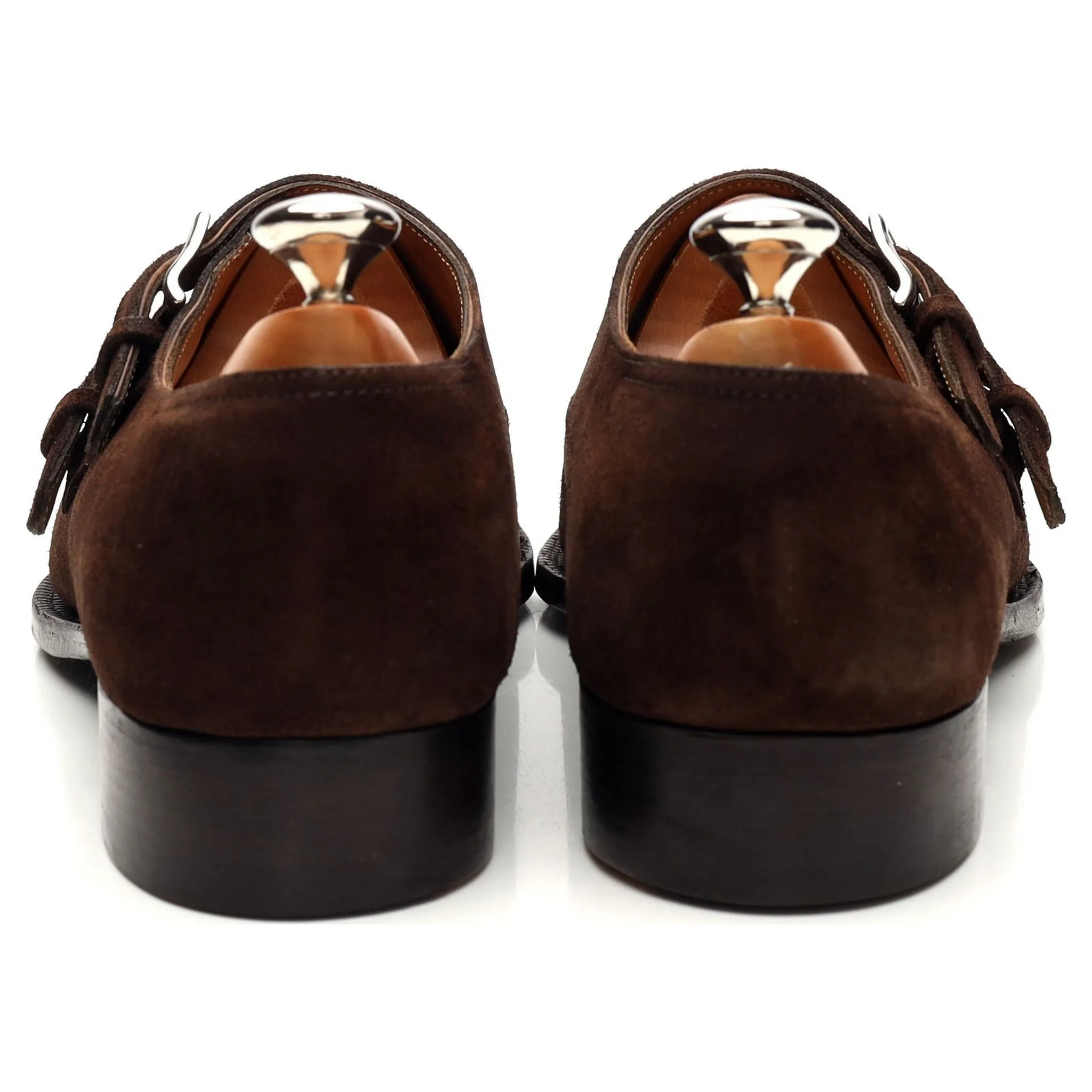 'Chapel' Dark Brown Suede Double Monk Strap UK 7 E