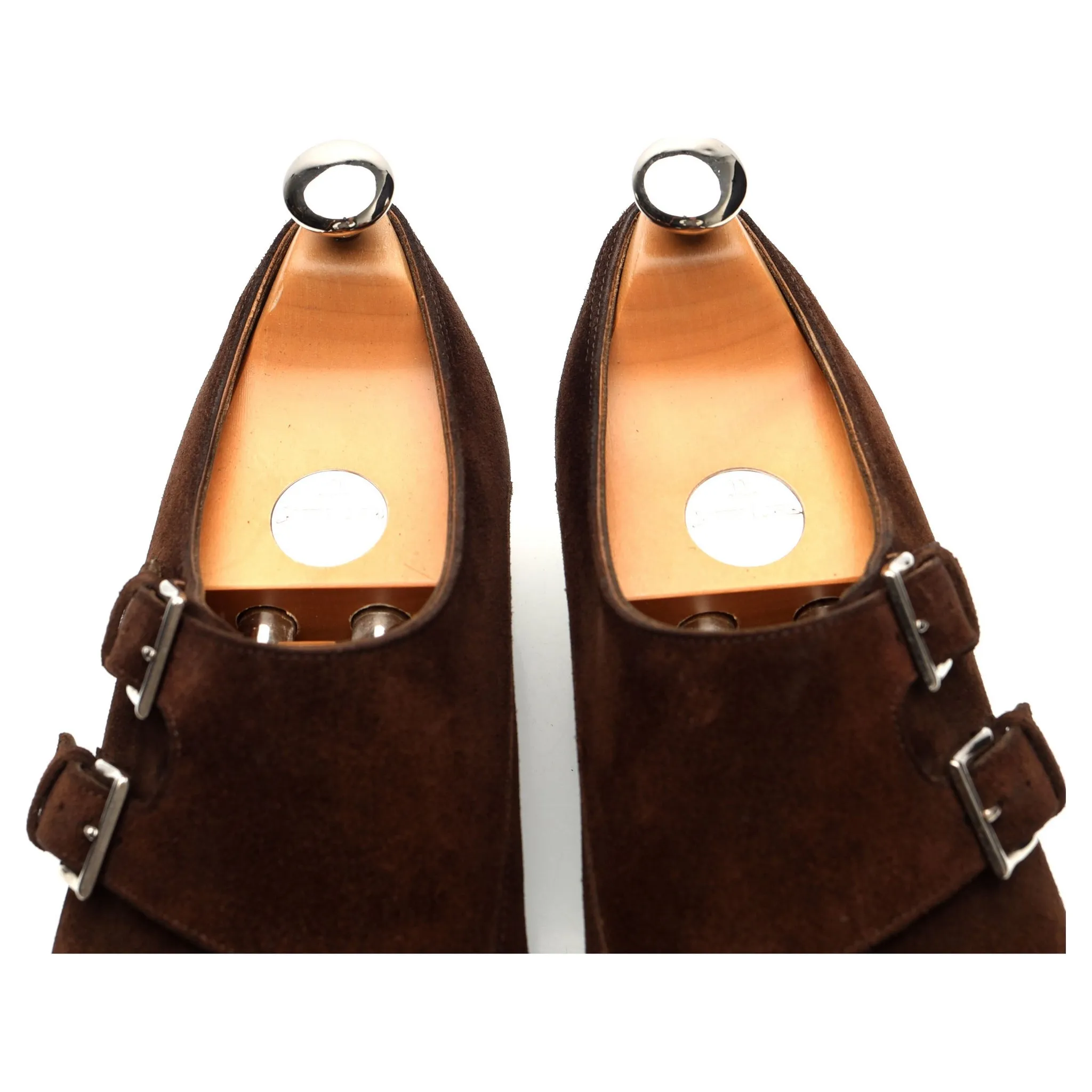'Chapel' Dark Brown Suede Double Monk Strap UK 7 E