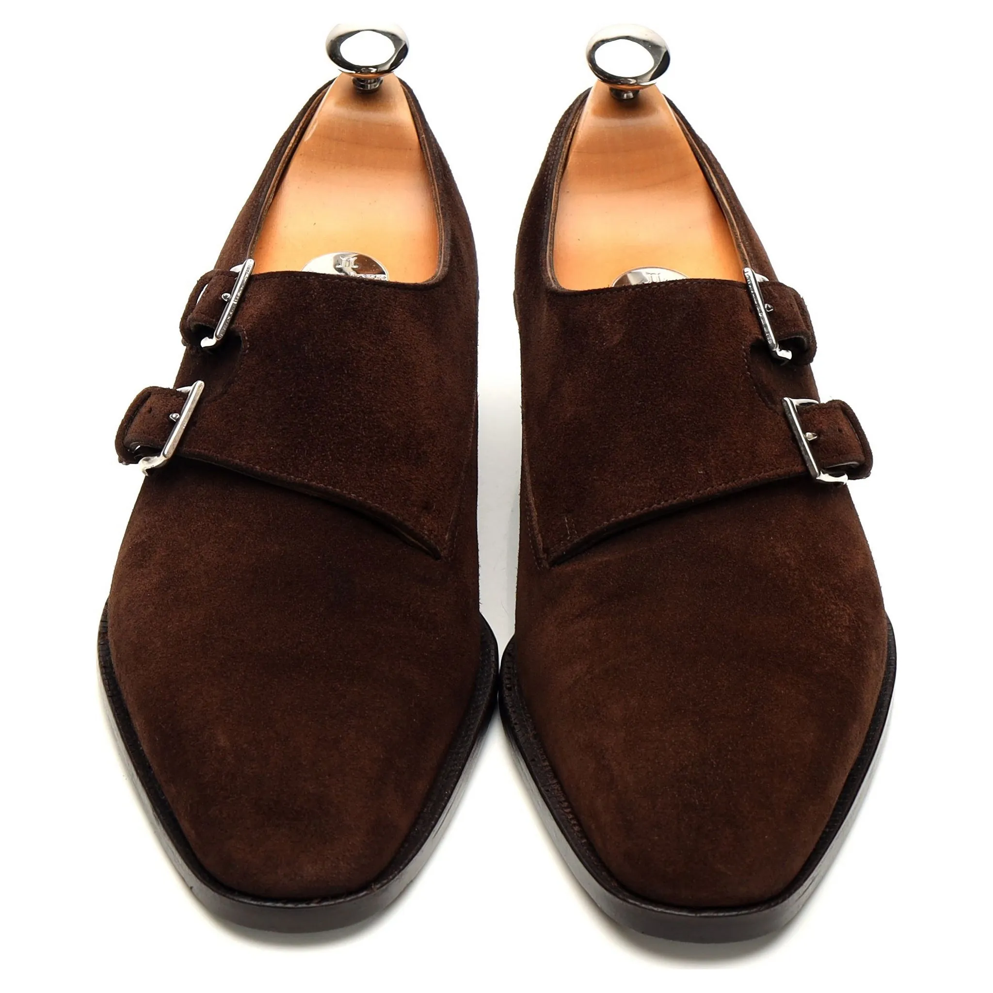 'Chapel' Dark Brown Suede Double Monk Strap UK 7 E