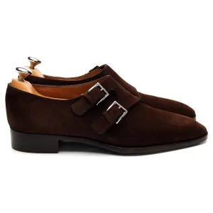'Chapel' Dark Brown Suede Double Monk Strap UK 7 E