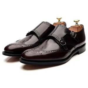 'Chicago' Burgundy Leather Double Monk Strap UK 7.5 F