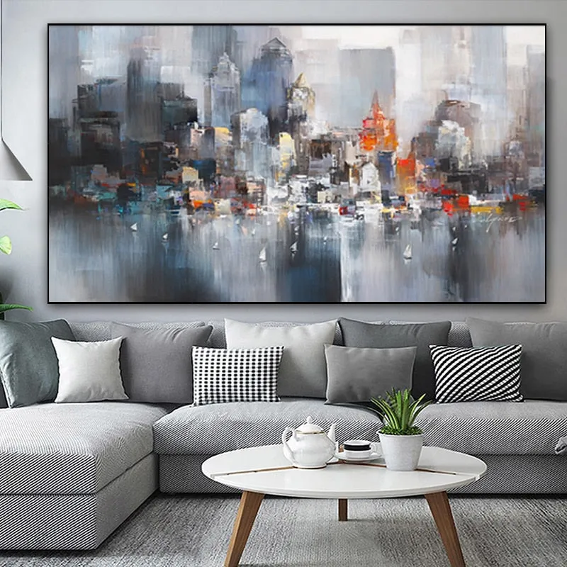 City Building Rain Boat Scenery