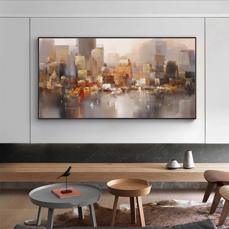 City Building Rain Boat Scenery