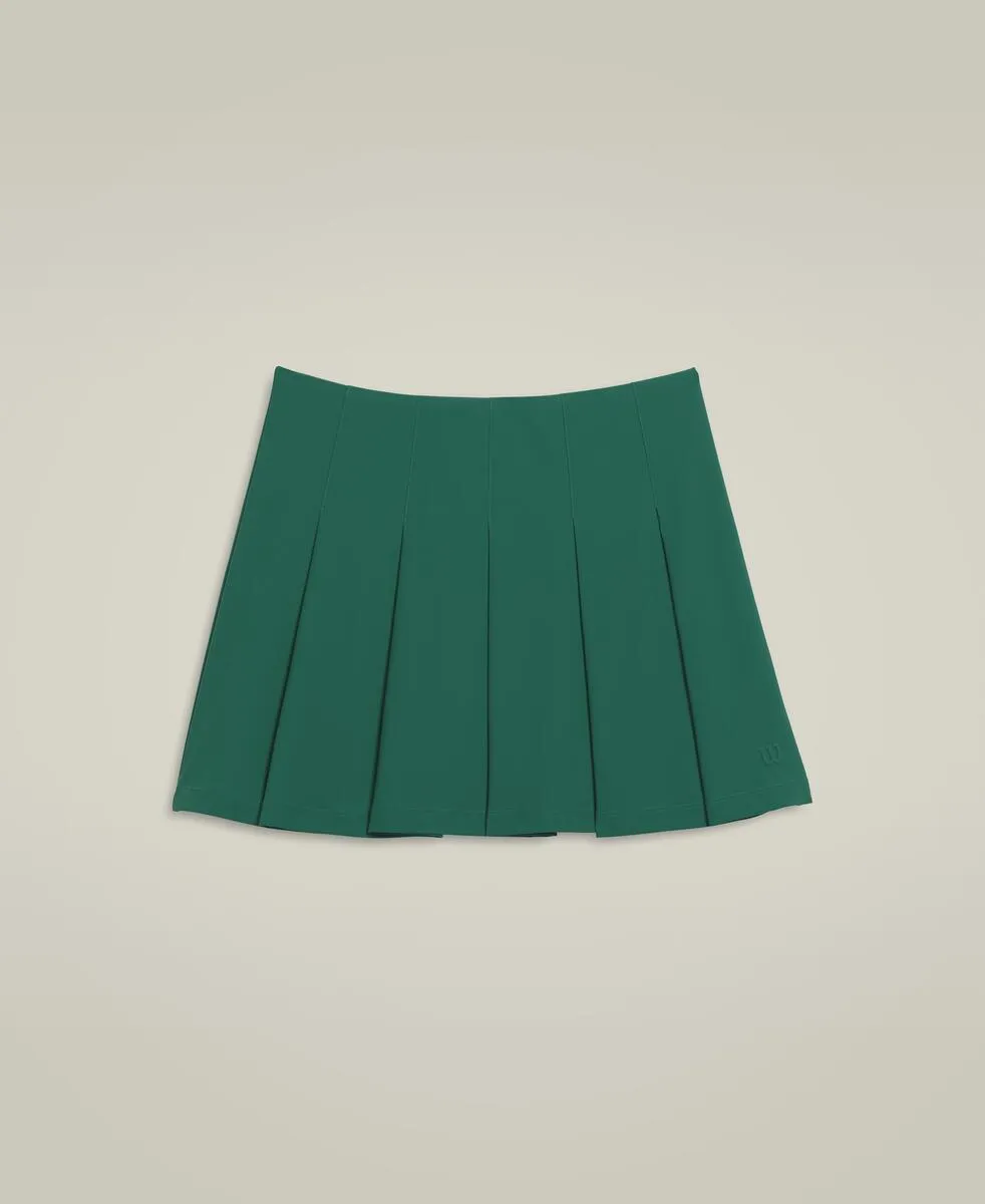 Classic Pleated Mini Skirt - Club Green