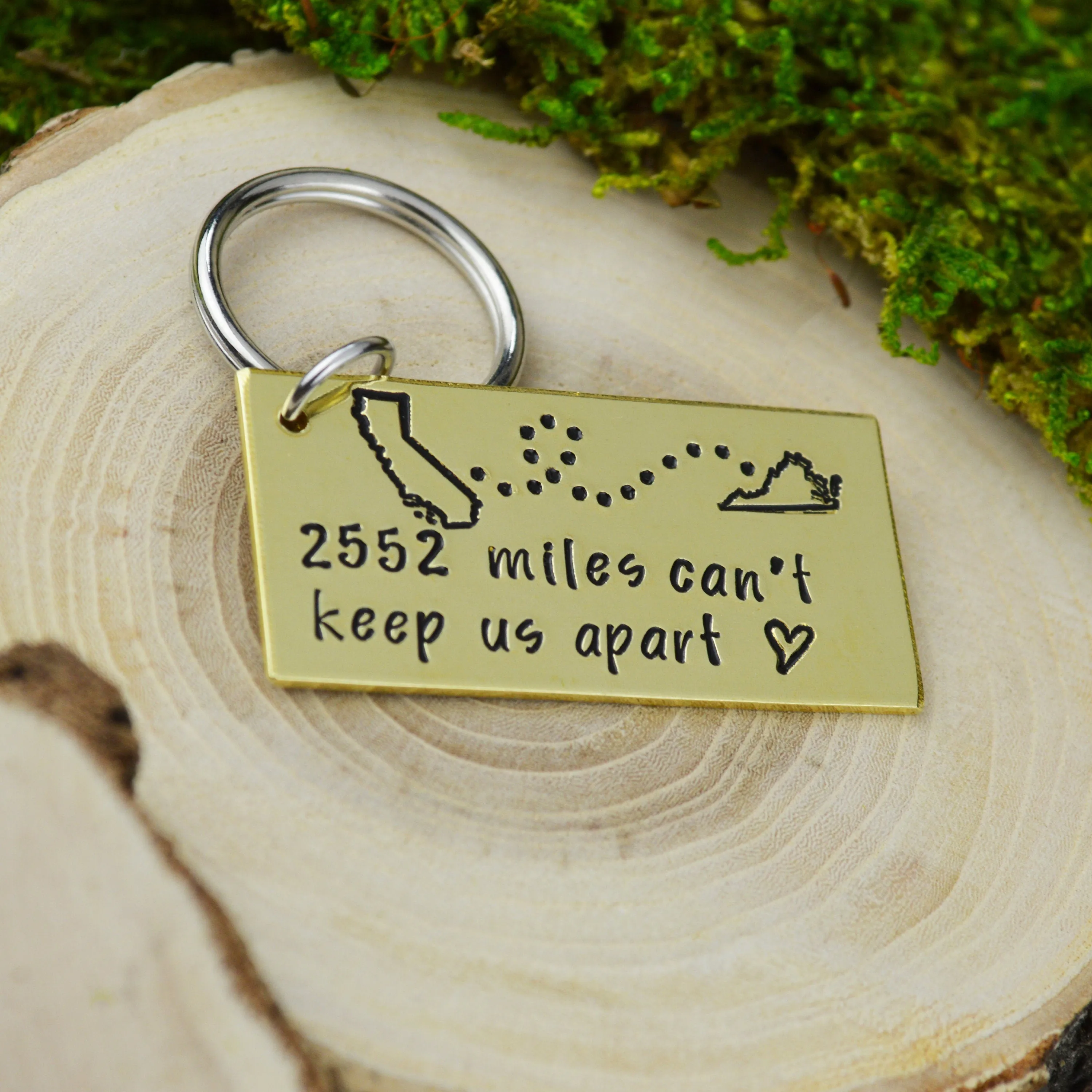 Custom Long Distance Keychain