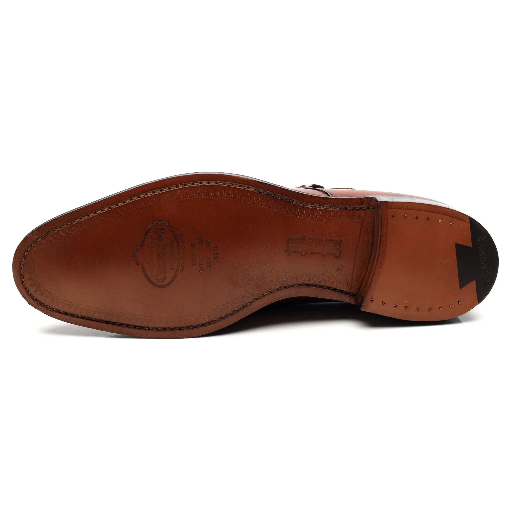 'Detroit' Tan Brown Leather Double Monk Strap UK 7 G