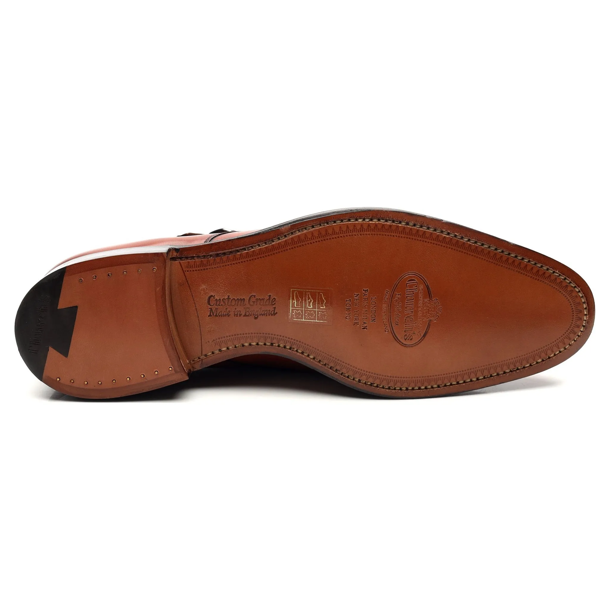 'Detroit' Tan Brown Leather Double Monk Strap UK 8 G