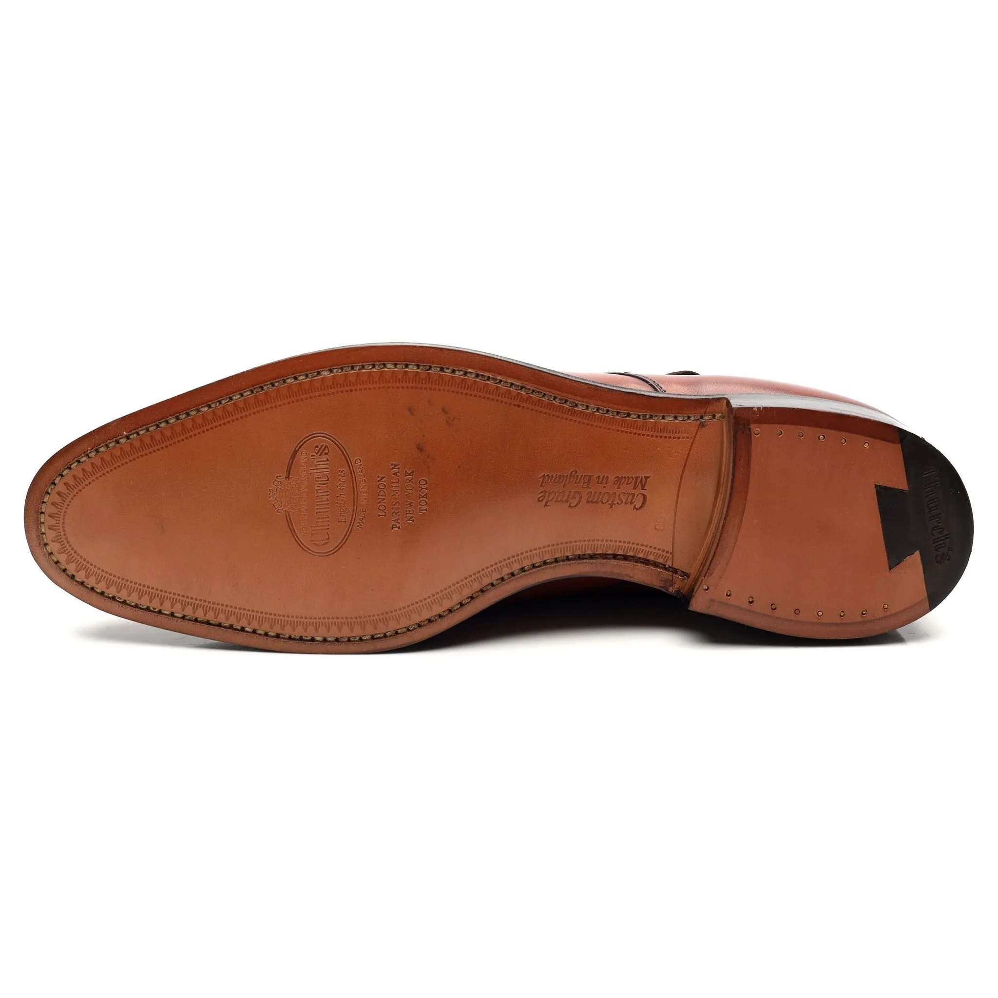 'Detroit' Tan Brown Leather Double Monk Strap UK 8 G