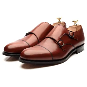 'Detroit' Tan Brown Leather Double Monk Strap UK 8 G