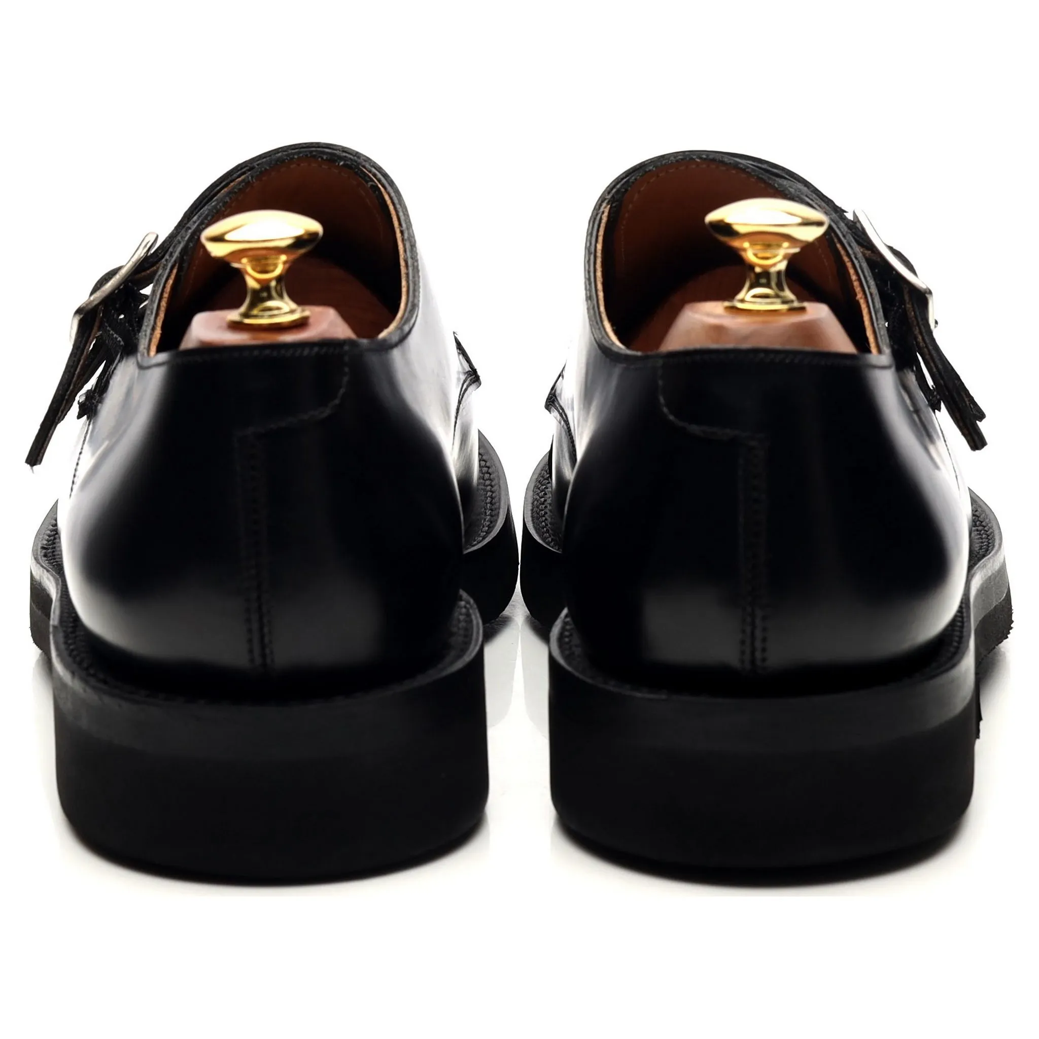 'Diggery' Black Leather Double Monk Strap UK 8.5 G