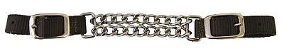 Double Chain Curb Strap with Nylon Straps