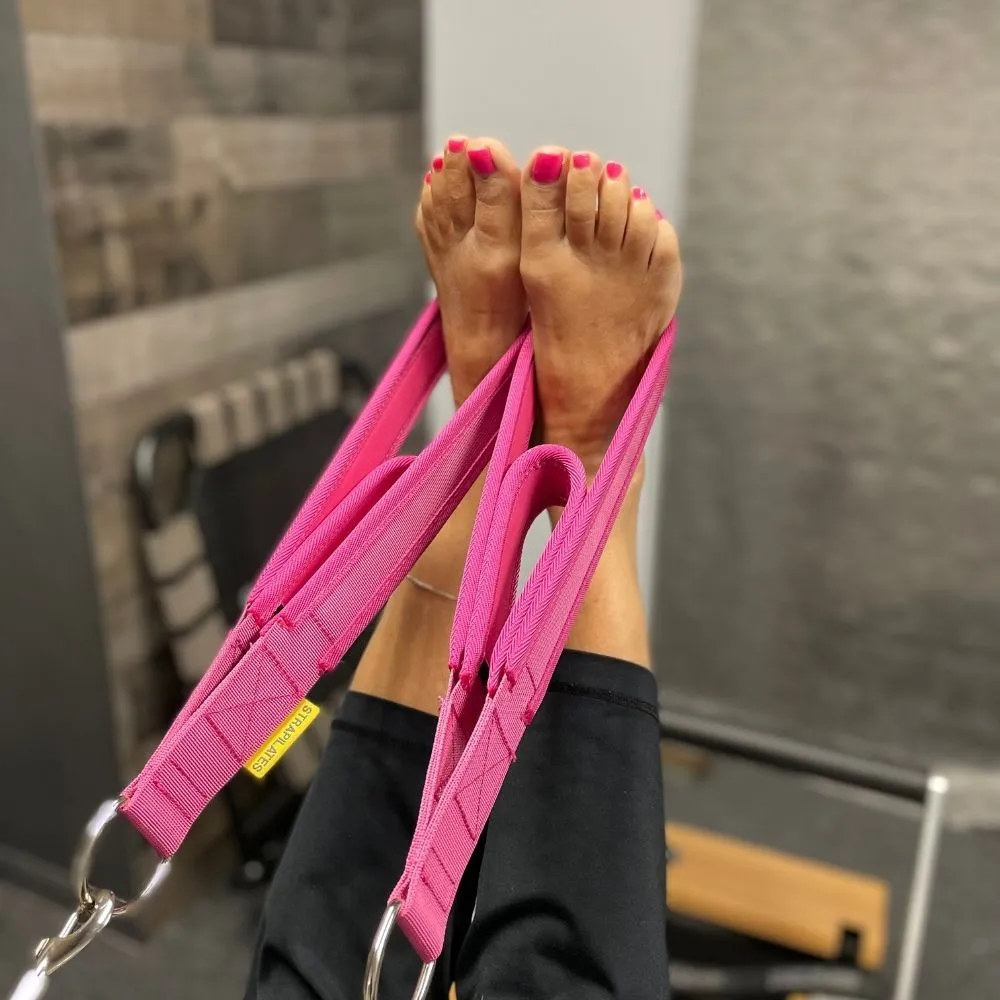 Double Loop Pilates Straps (Pink)