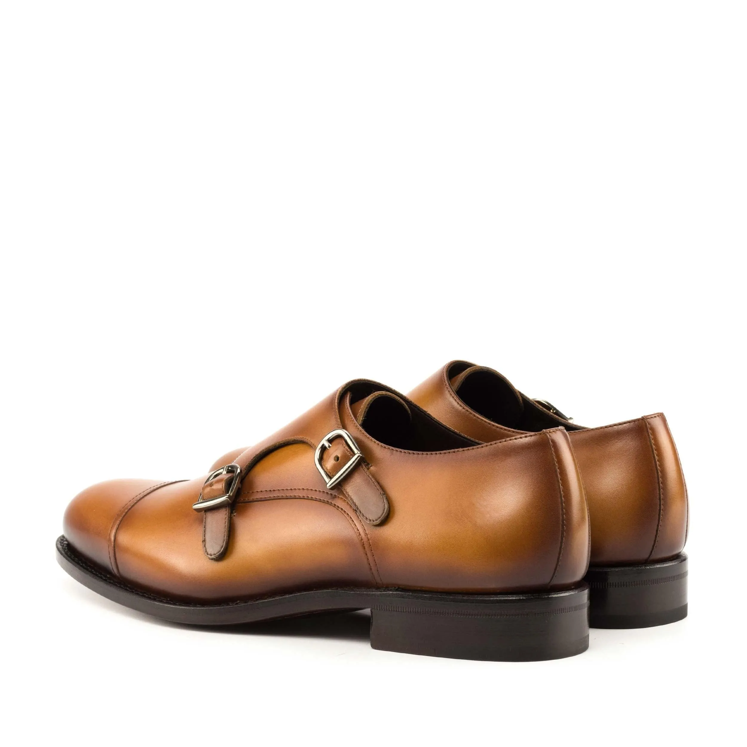 Double Monk cognac box calf
