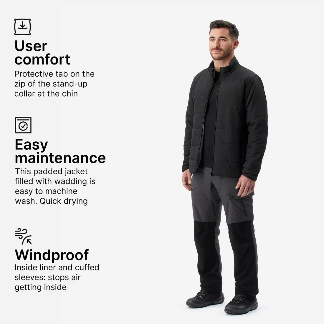 Doudoune synthétique de trek montagne - MT50 0°C - Homme