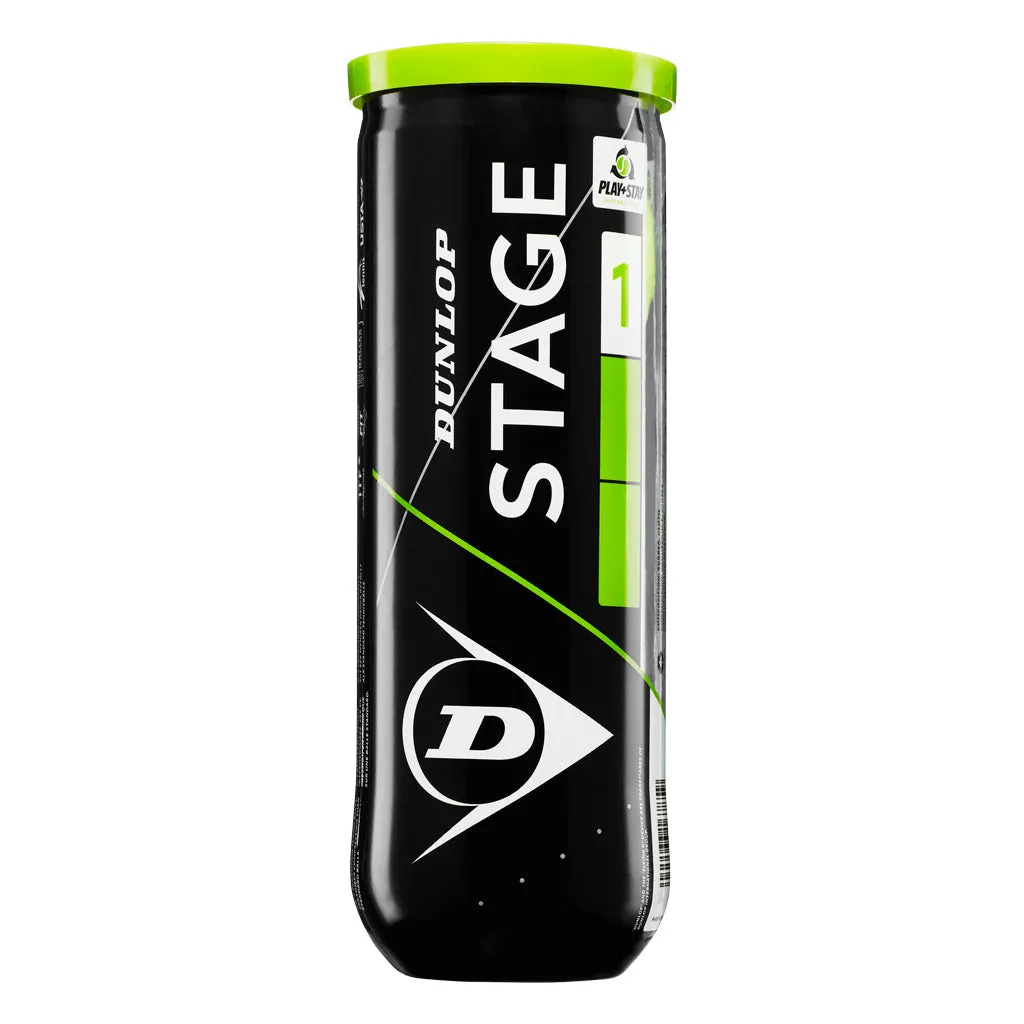 Dunlop Tennis Ball - Stage 1 Green (3 Balls Can)