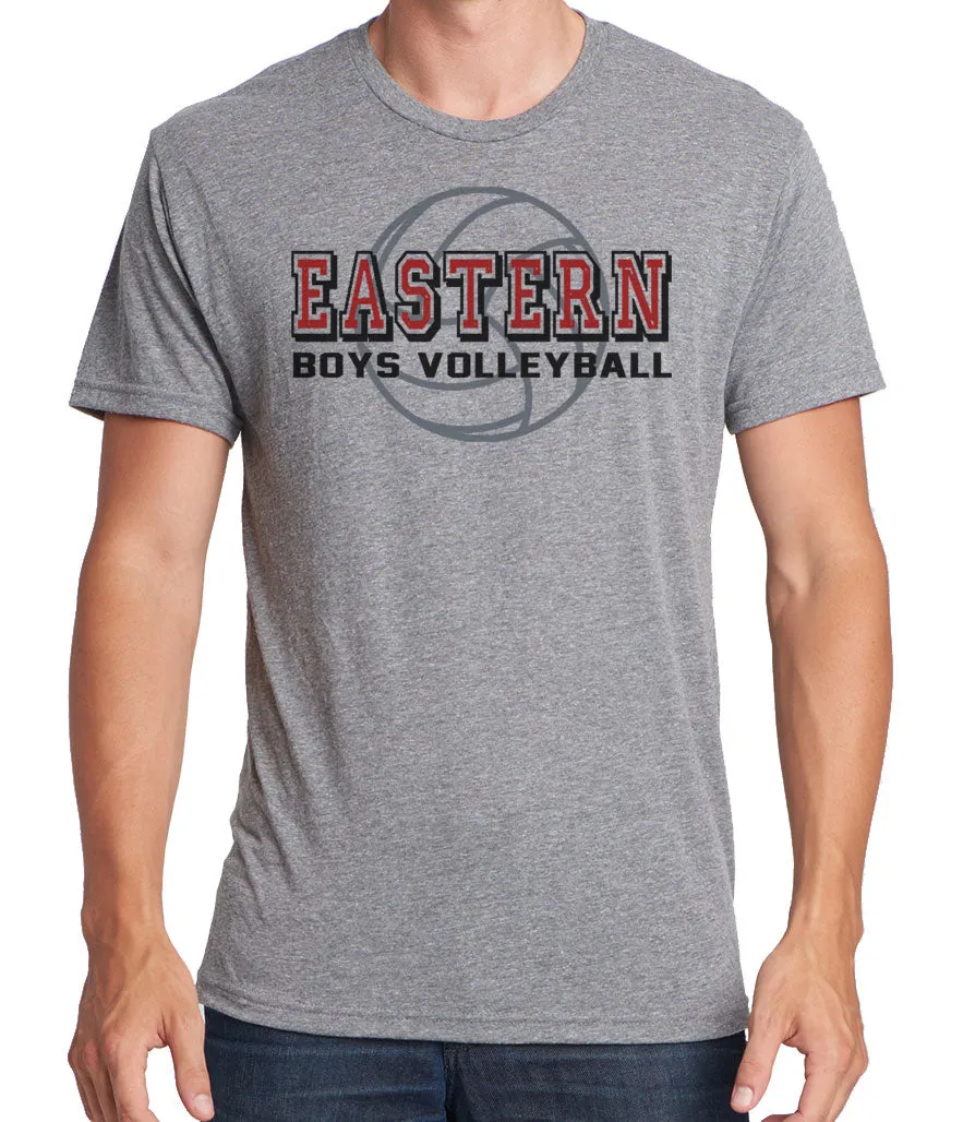 EASTERN BOYS VOLLEYBALL Men's Tri-Blend Short Sleeve Tee