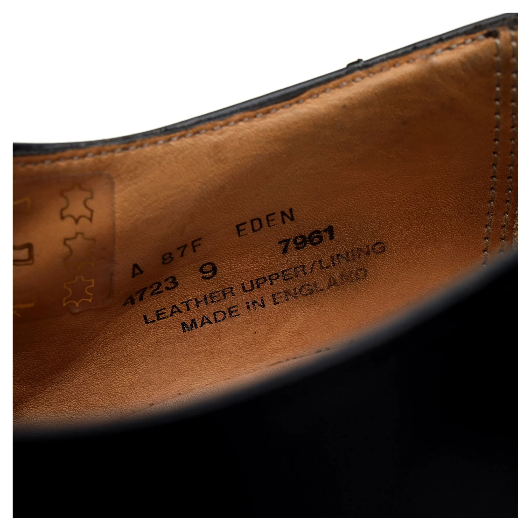 'Eden' Black Leather Monk Strap UK 9 F