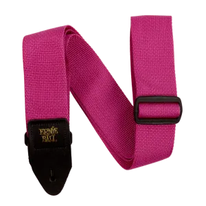 Ernie Ball PolyPro Raspberry Guitar Strap