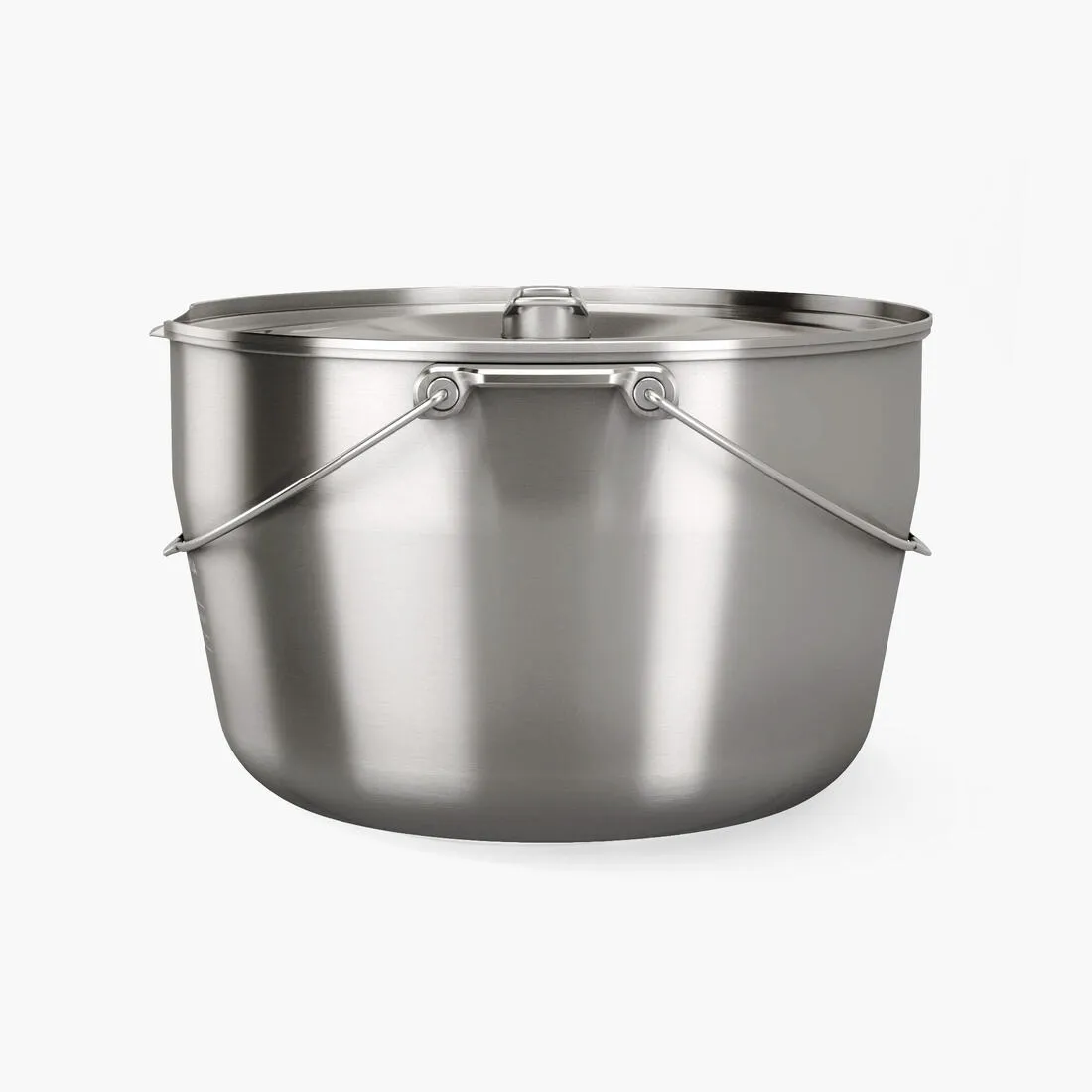 Faitout feu de camp pour 6 personnes en camping - acier inoxydable - 5 litres