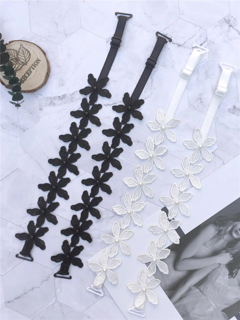 Flower Pearl Bra Strap Replacement
