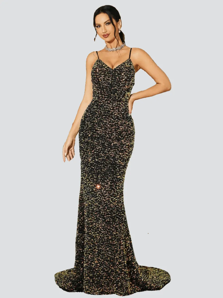 Formal Sequin Mermaid Maxi Dress RD50107