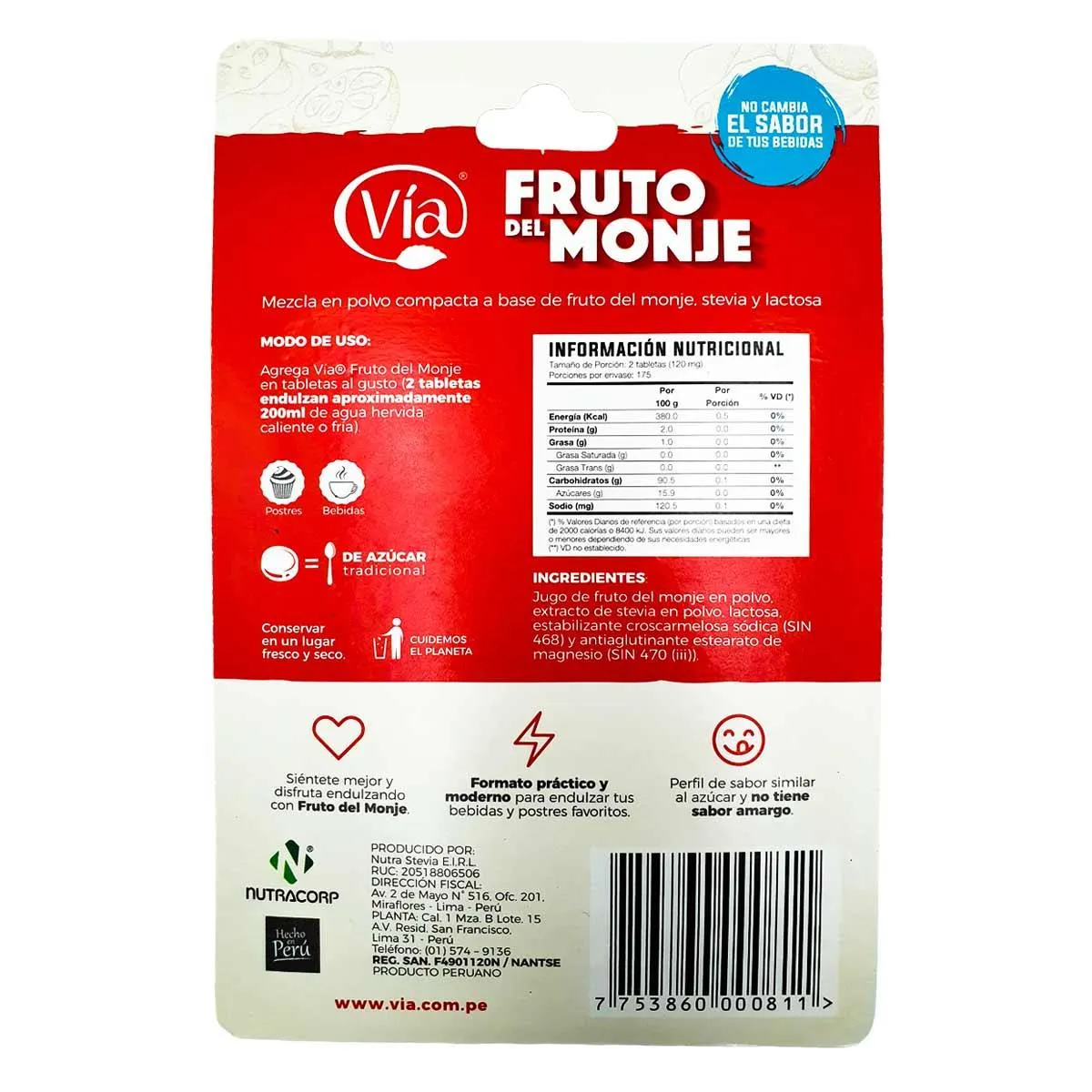 Fruto del Monje en tabletas x 300u