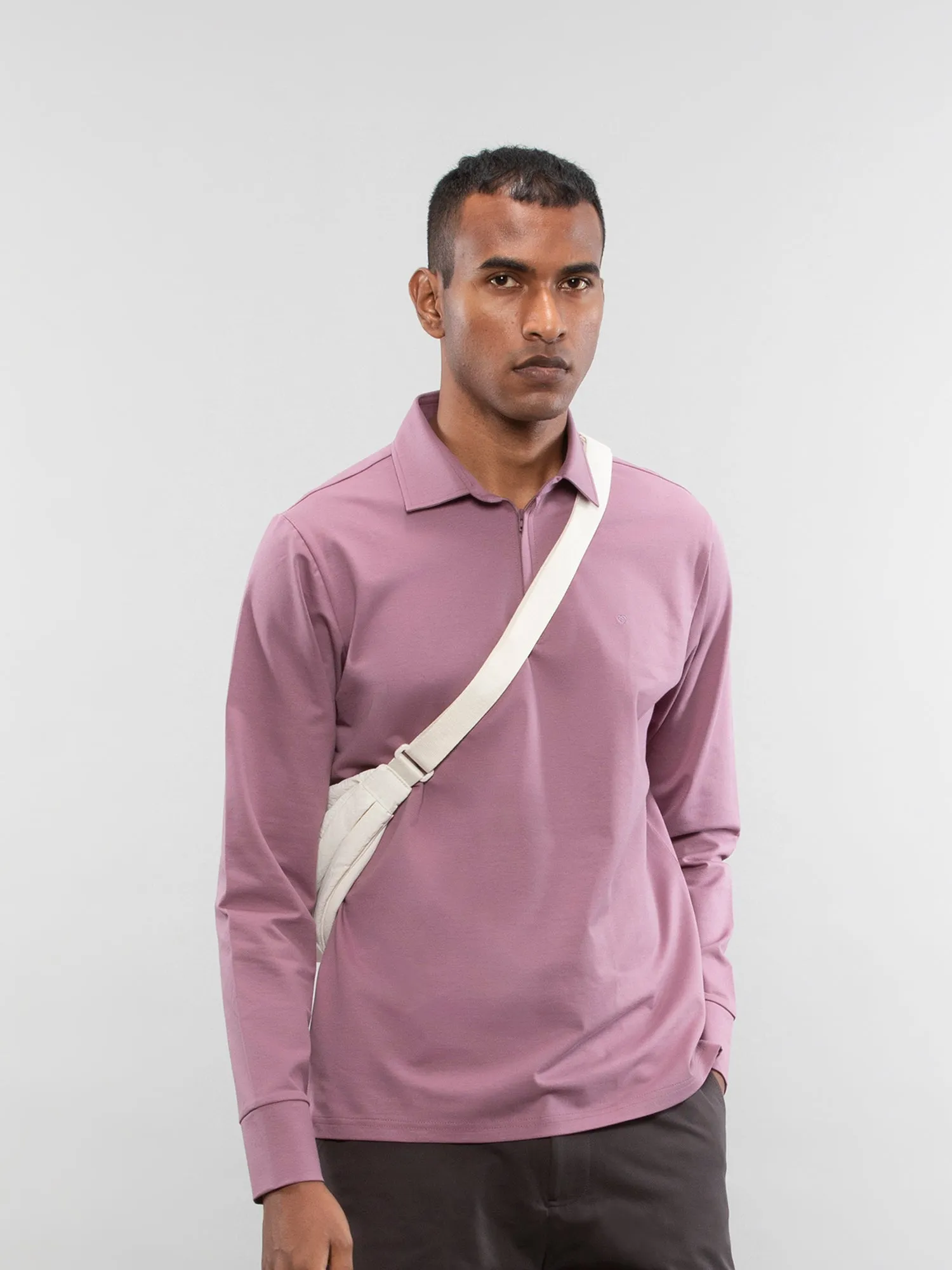 Full-sleeve performance polo