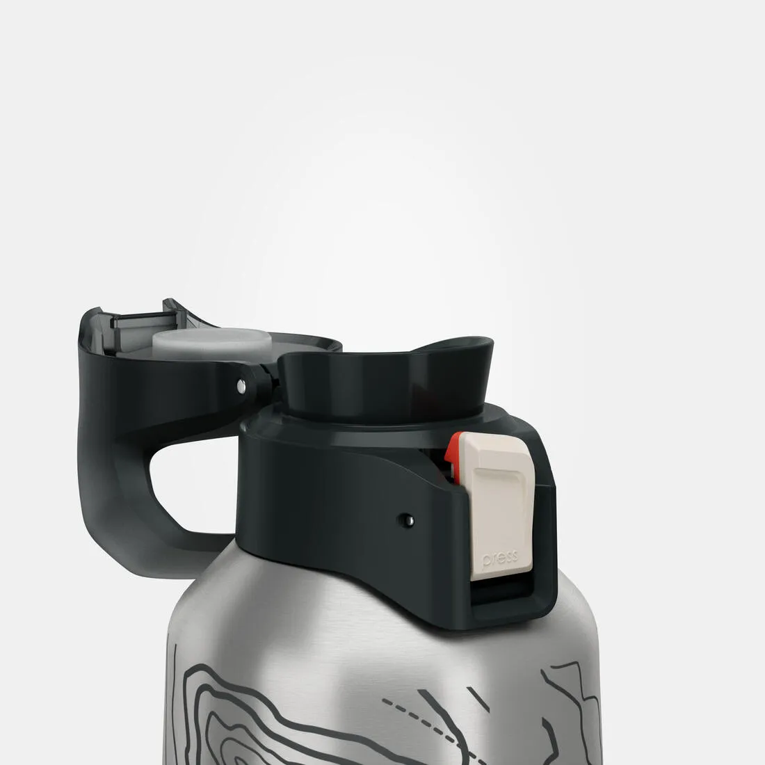 Gourde 900 isotherme inox 0,8L bouchon à ouverture rapide pour la randonnée