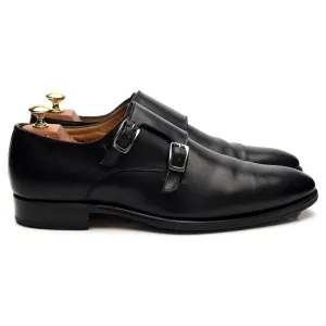 Herring '8491' Black Leather Double Monk Strap UK 8.5 E