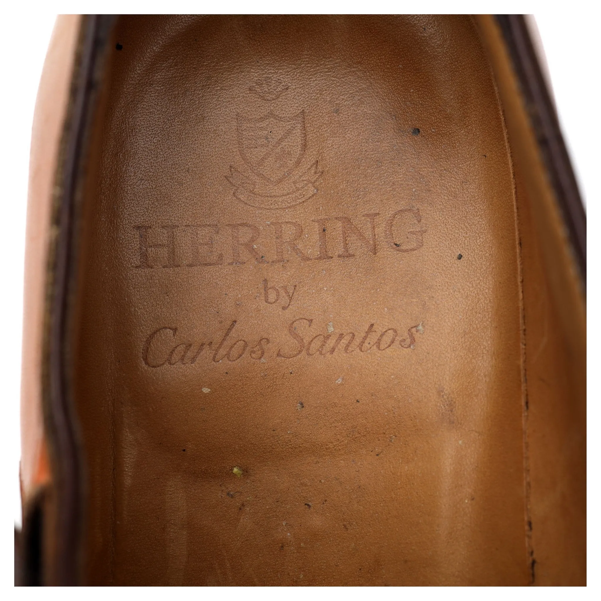 Herring '8491' Tan Brown Leather Double Monk Strap UK 8.5 E