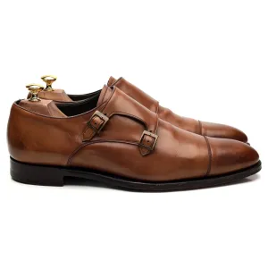 'Holyrood' Brown Leather Double Monk Strap UK 10 F