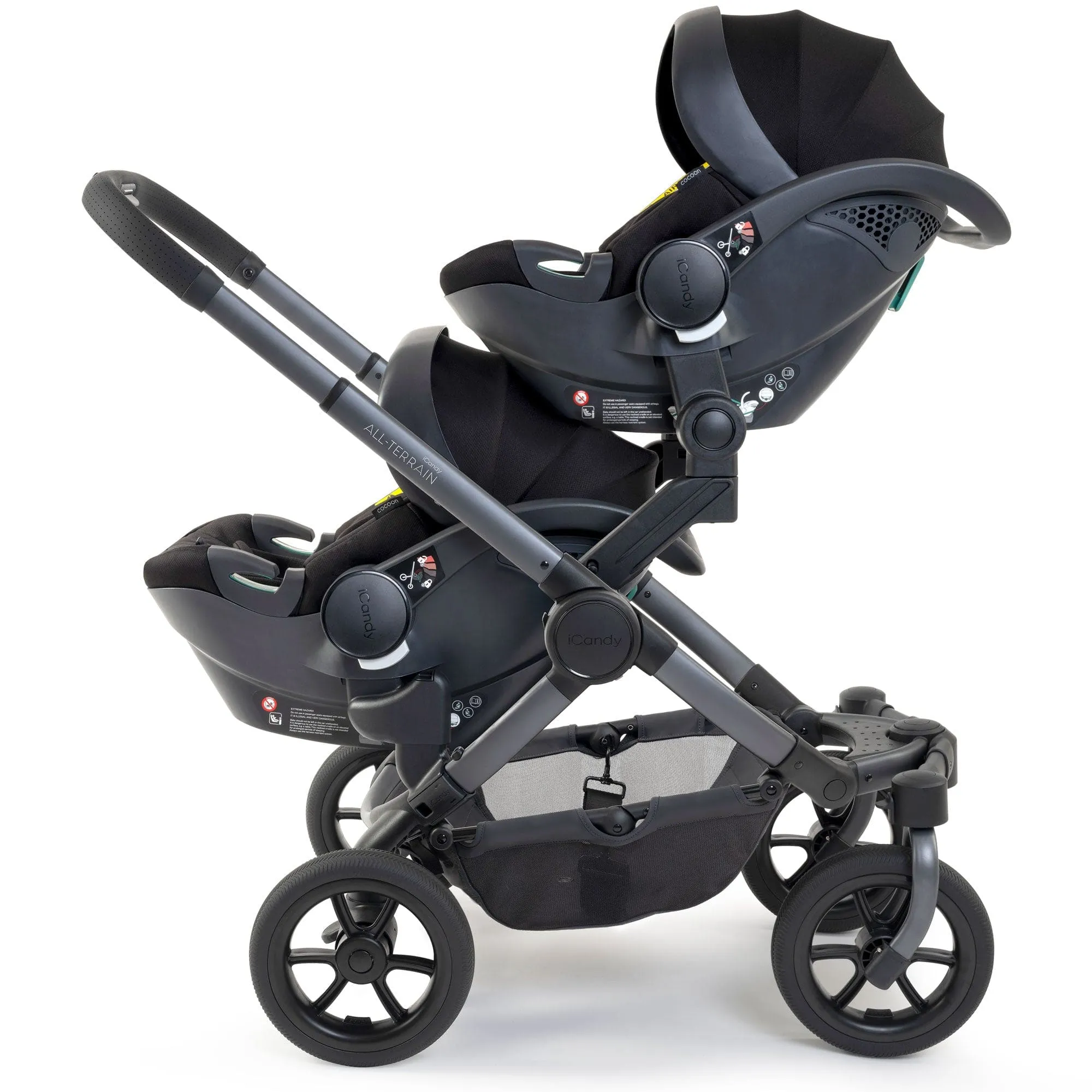 iCandy Peach 7 All Terrain Complete Twin Cocoon Bundle in Storm