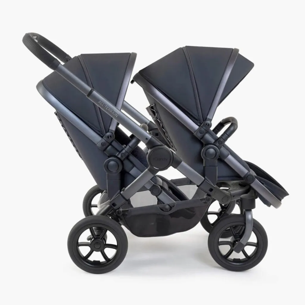 ICANDY Peach 7 All Terrain Storm on Nimbus Double Complete Bundle with Change Bag - Grey