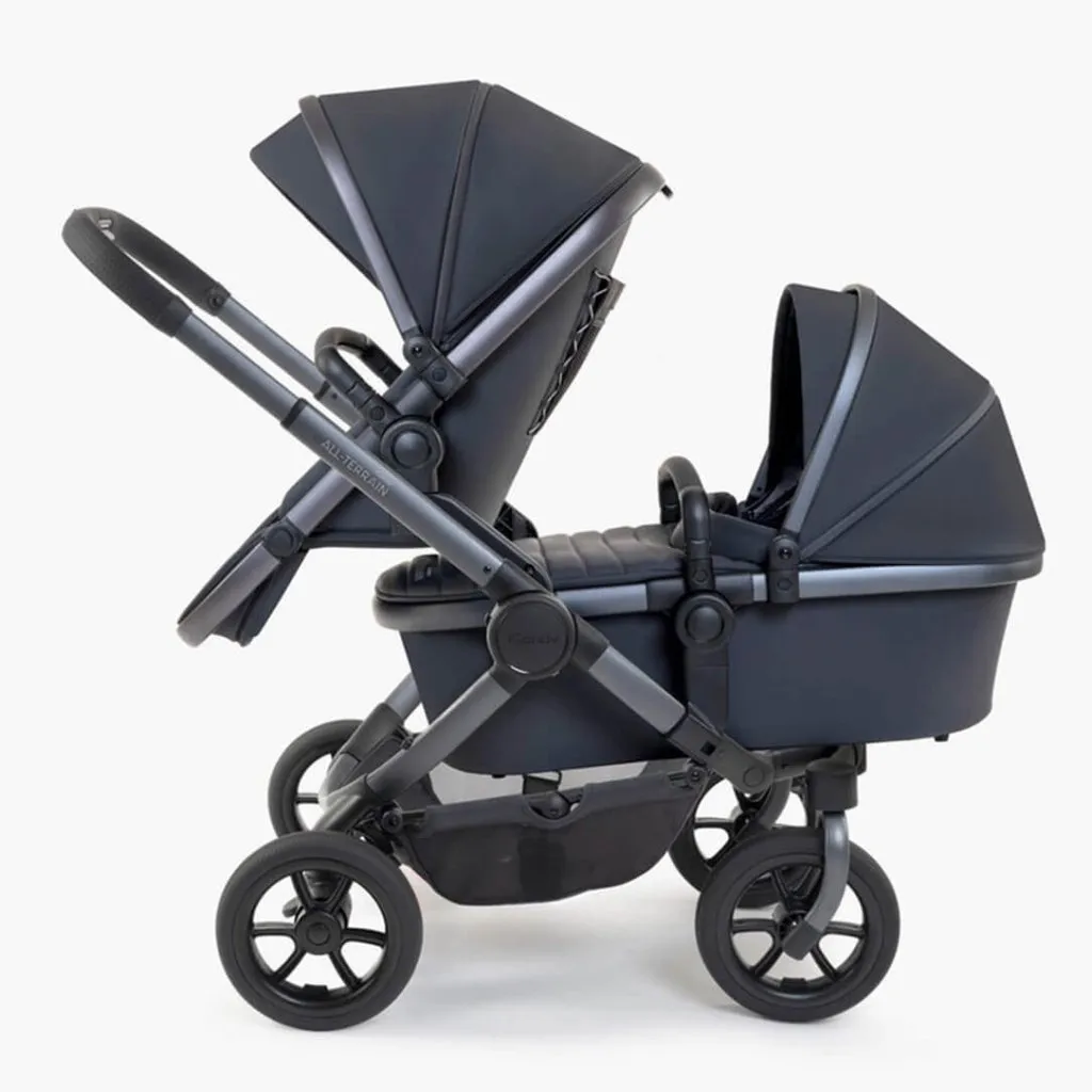 ICANDY Peach 7 All Terrain Storm on Nimbus Double Complete Bundle with Change Bag - Grey