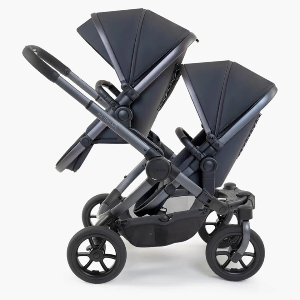ICANDY Peach 7 All Terrain Storm on Nimbus Double Complete Bundle with Change Bag - Grey