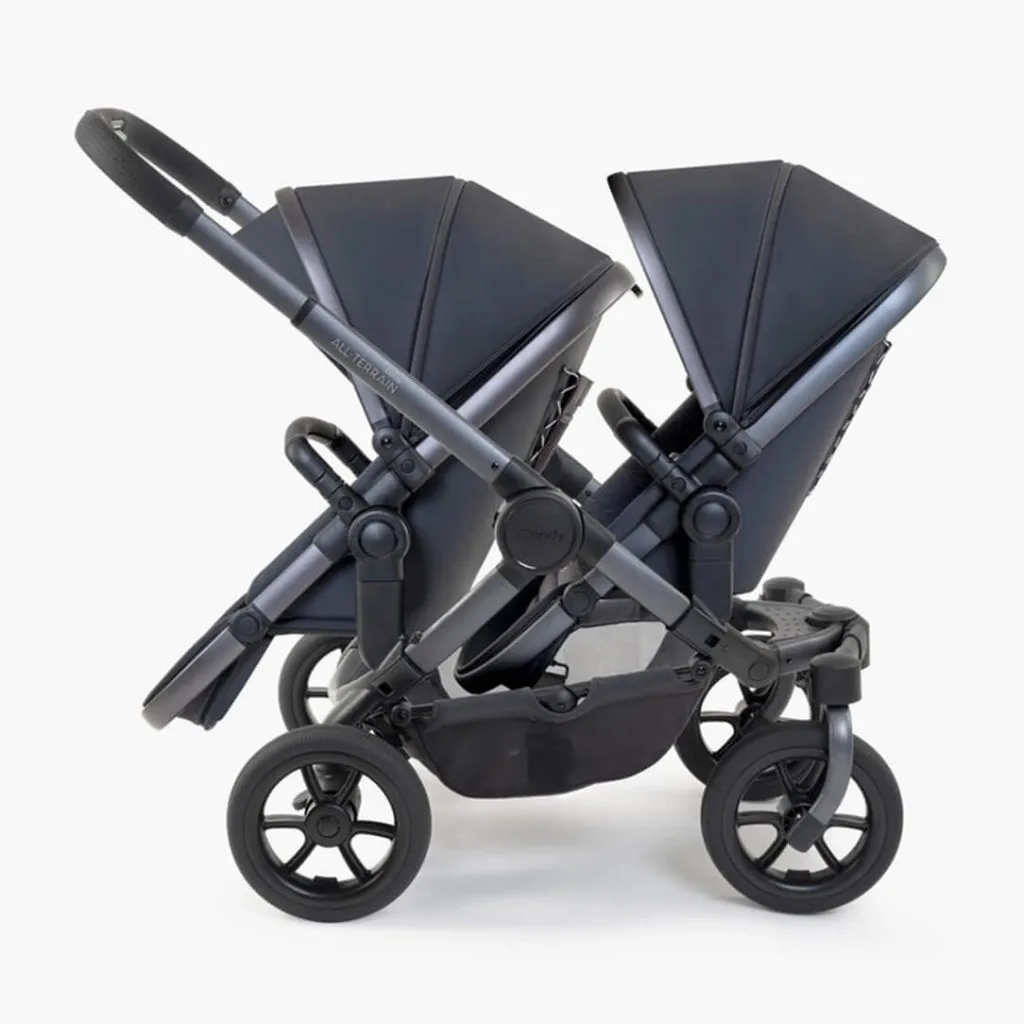 ICANDY Peach 7 All Terrain Storm on Nimbus Double Complete Bundle with Change Bag - Grey