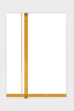Jagruti - White Single Dhoti with Gold Jari Border For Men | Uathayam