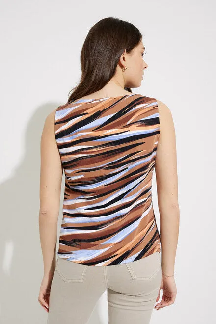 Joseph Ribkoff Striped Drape Neck Top