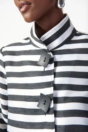 Joseph Ribkoff Striped Jacquard Trapeze Jacket