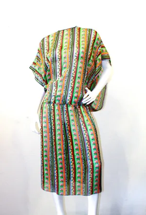 Julio Mixed Pattern Silk Dress